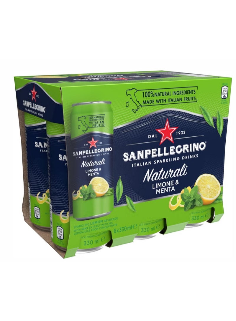 San Pellegrino Lemone & Menta Lemon & Mint Sparkling Juice (6x330ml)